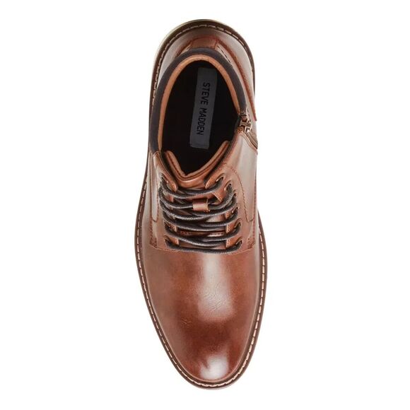 Steve Madden “P-Jelen” Men’s Side Zip Chukka Dress & Comfort Boot (Cognac) Brown main image 4